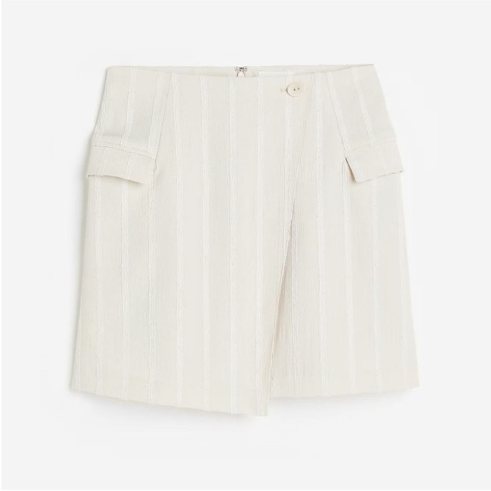 H&M TEXTURED-WEAVE WRAP SKIRT size 4